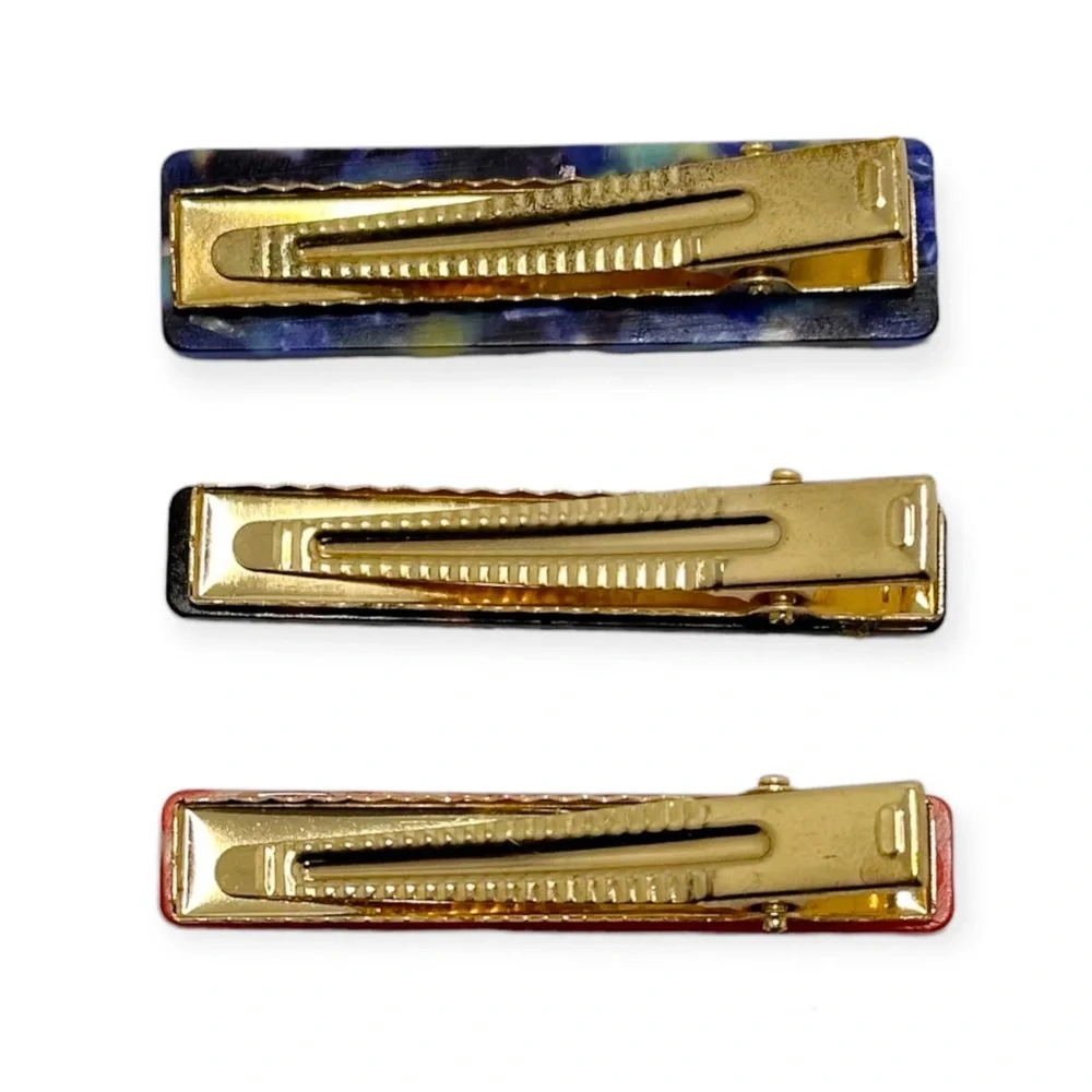 Nordstrom Berry Set Of 3 Multi Color Hair Clips